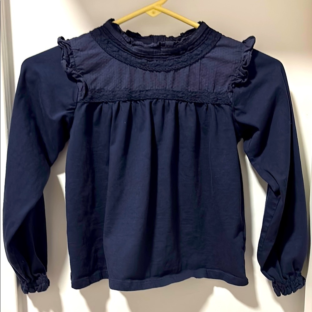 Mini Boden - Navy Blue Girls Top, 7-8, EUC